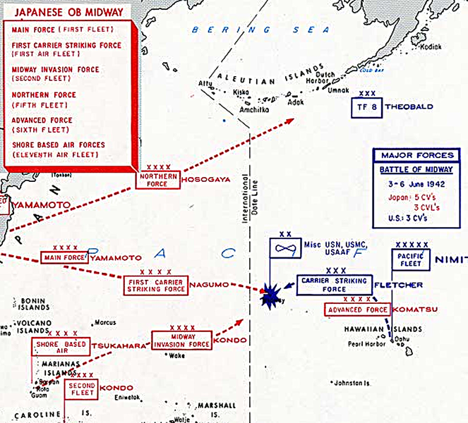 Battle of Midway Map