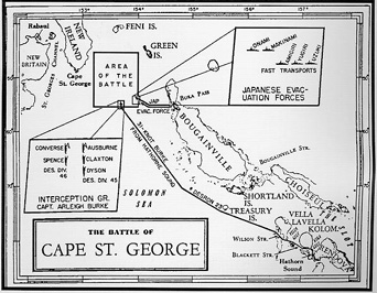 Map of the Battle of Cape St. George.